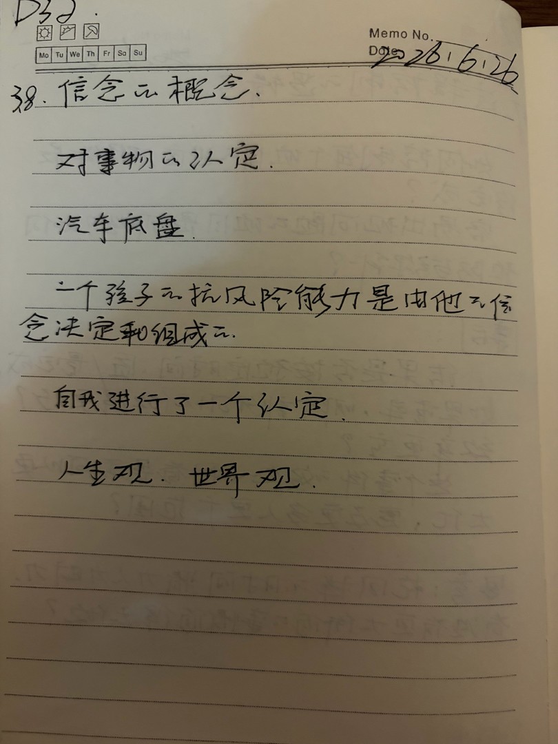 时光打卡D32🌻今日学习情况:信念的概念对事物的认定